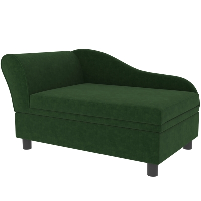 PawHut Sofá para Cão e Gato com Baú de Armazenamento Estilo Moderno Assento Removível 76x45x43 cm Verde