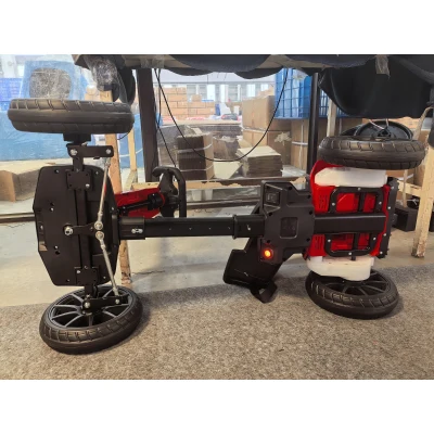 AIYAPLAY Go-Kart Électrique Enfant Double Moteur 12V Rouge