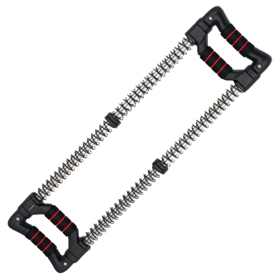 SPORTNOW Expansor de Pecho con Resistencia Ajustable de 10-50 kg para Desarrollo Muscular de Brazos 80x22x5 cm Negro