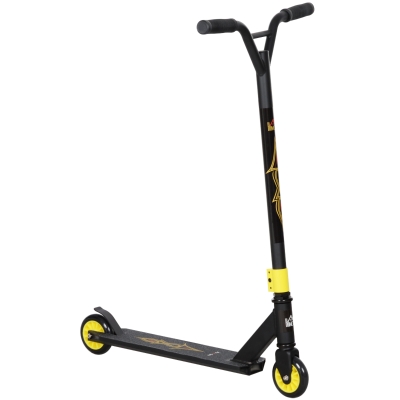 HOMCOM Trotinete de Manobras Profissional Trotinete para Truques Estilo Livre Alumínio Metal Couro Sintético para Crianças e Adultos Dourado