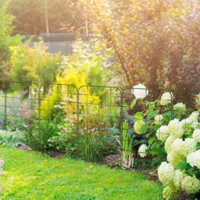 Outsunny Juego de 4 Enrejados de Jardín Soportes para Enredaderas de Acero para Plantas Trepadoras y Decoración 40x90 cm Verde