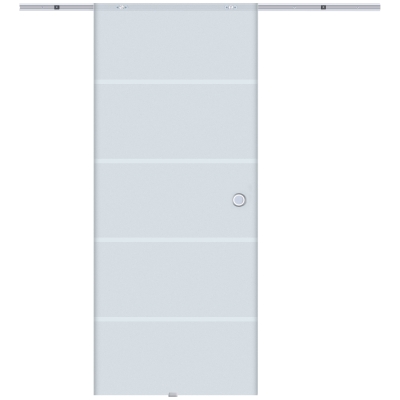 HOMCOM Porta de correr em vidro Porta interior semi-fosca 900 x 2050 mm