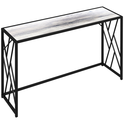 HOMCOM Industrial Console Table Metal Frame 120cm Grey