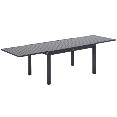 Outsunny Extendable Garden Table Aluminium Grey 135-270cm
