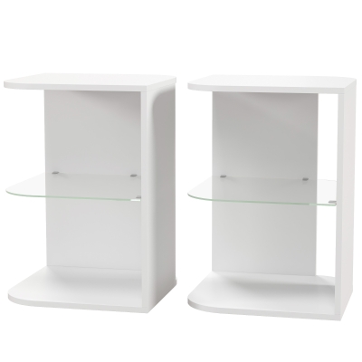 Side Table 40cm x 40cm x 56cm White