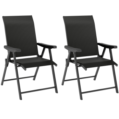 Folding Chair Set 56W x 73D x 97H cm Black