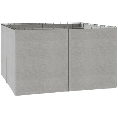 Outsunny Parois Pavillon Jardin 300x400cm Gris
