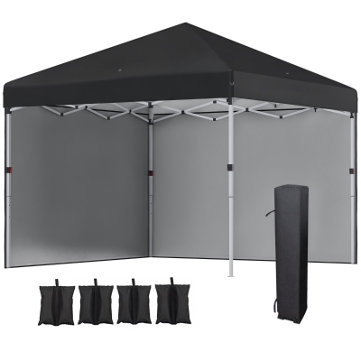 Outsunny Gazebo 3x3 Pieghevole ad Altezza Regolabile con Borsa
