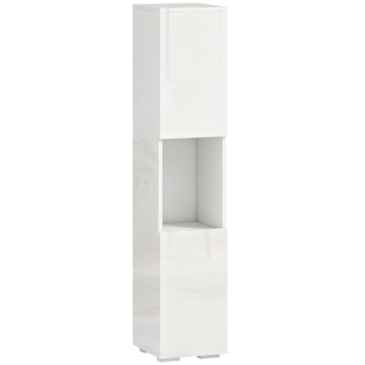 HOMCOM Mobile Slim a 5 Ripiani con Ripiani Regolabili, Bianco