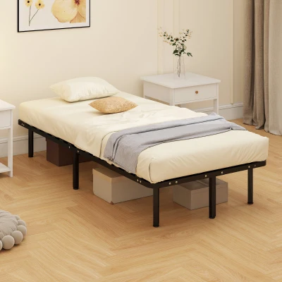 HOMCOM Struttura Letto 28 Doghe con Spazio Inferiore 190x90x31 cm