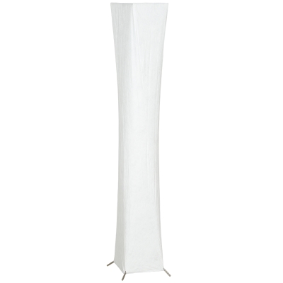 HOMCOM Luminária de pé com abajur efeito papel, interruptor de pé, 3 níveis de brilho, branco