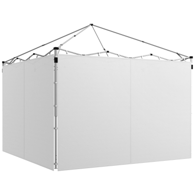 Outsunny Panneaux Tonnelle 3x3/3x6m Lot de 2 Blanc