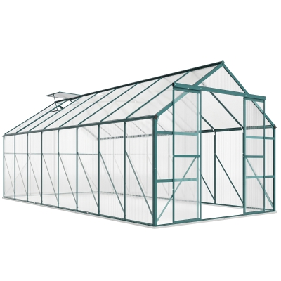 Outsunny Serra da giardino 244cm x 500cm x 216cm Trasparente