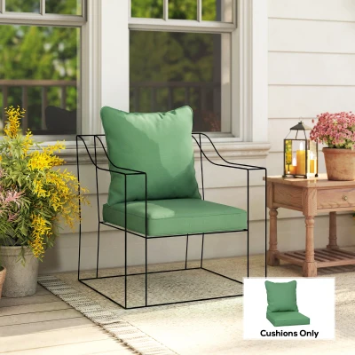 Outsunny Padded Cushion Set Seat & Back Green
