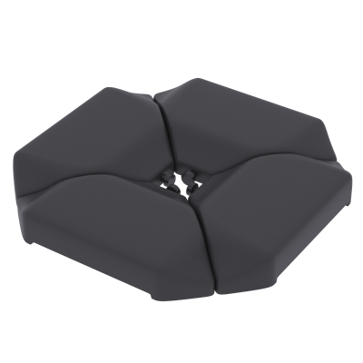 Outsunny Base para Sombrilla de 4 Piezas, para Cantilever Soporte para Parasol de HDPE Rellenable con Agua 77 kg o Arena 100 kg