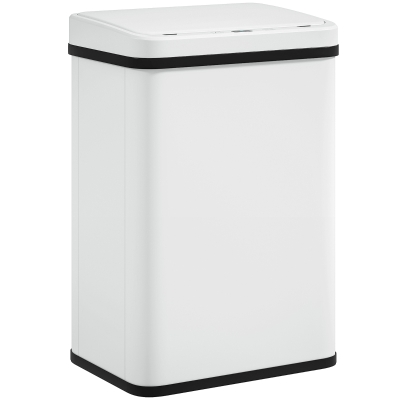 HOMCOM Sensor Kitchen Bin 40L Stainless Steel White