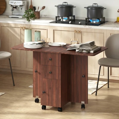 Folding Dining Table 120W x 60D x 76.5Hcm Brown
