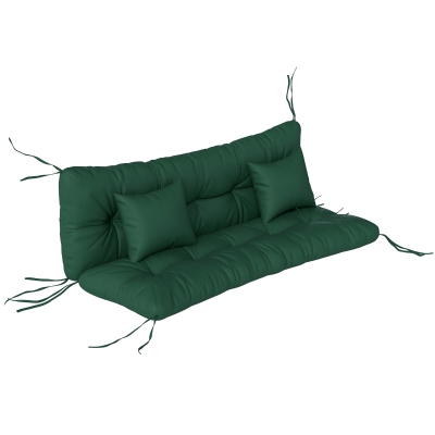 Outsunny 3-Seater Chair Cushions Water-Repellent Green