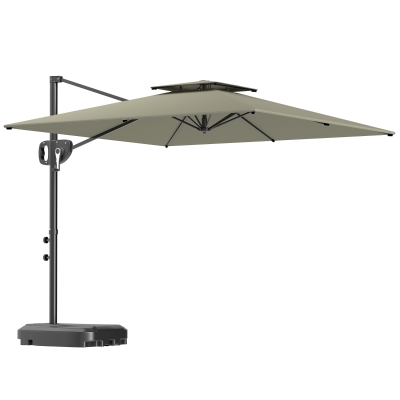 Cantilever Parasol 247cm x 247cm x 268cm Light Grey