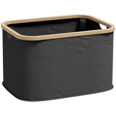 HOMCOM Panier à Linge Pliable 36L avec Poignées Rainurées