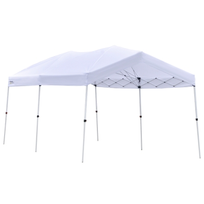 Outsunny Gazebo pieghevole 600cm x 300cm x 291cm Bianco