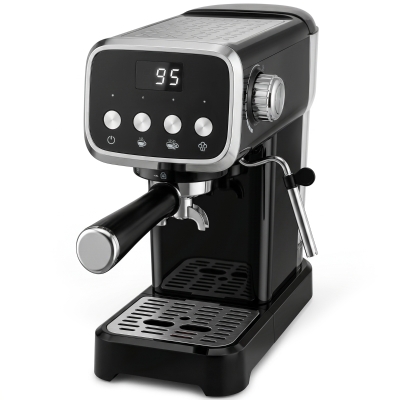 HOMCOM Espresso Machine 20-Bar Frother 1.2L Tank Black