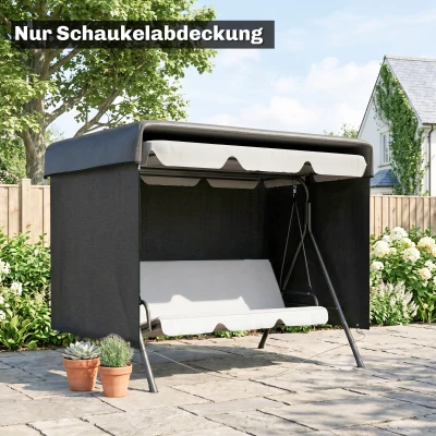 Outsunny Gartenmöbelabdeckung Abdeckung Schutzhülle für Outdoor-Möbel, 215 cm x 155 cm x 150 cm, Schwarz