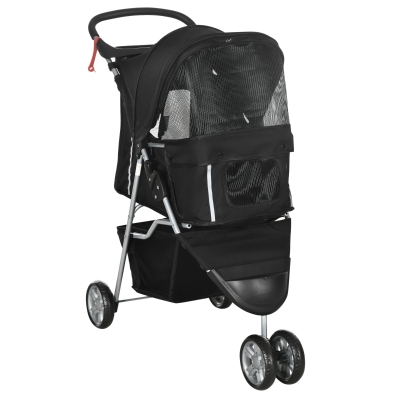 PawHut Passeggino per Cani Piccoli Pieghevole Nero