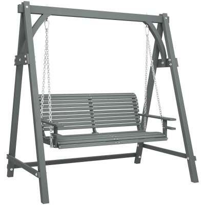 Garden Swing Seat 180L x 120W x 185Hcm Grey