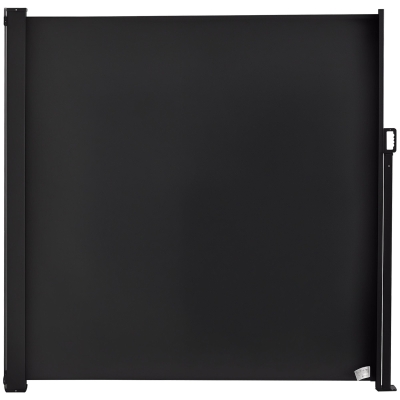 Outsunny Toldo Lateral Retráctil 350x180 cm Pantalla Enrollable Mampara de Privacidad y Protección Solar Gris Oscuro