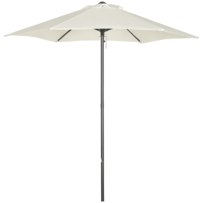 Outsunny Parasol Jardin Ø2m Aluminium Beige