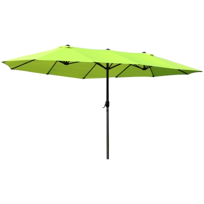 Outsunny Ombrellone Doppio 455 x 265 x 238 cm Verde
