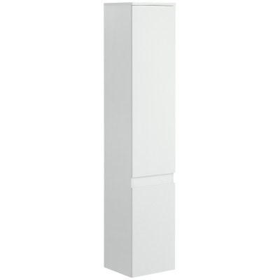 Kleankin Móvel Coluna Arrumação Casa de Banho 2 Armários 3 Prateleiras Reguláveis Estilo Contemporâneo 30x28x152,5 cm Branco