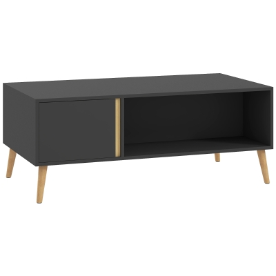 HOMCOM Modern Coffee Table Grey 115x58x45cm