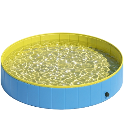 PawHut Faltbarer Hundepool für Große und Extra Große Hunde, mit Anti-Rutsch-Boden für Enten, Innen- und Außen, 160x30cm