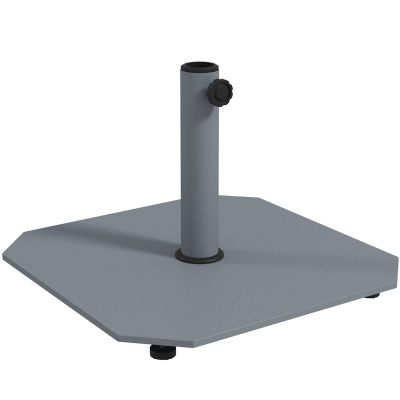 Outsunny Sonnenschirmständer aus Metall 18,5 kg Schirmständer, Quadratisch Schirmhalter für Sonnenschirm 32/38/48mm