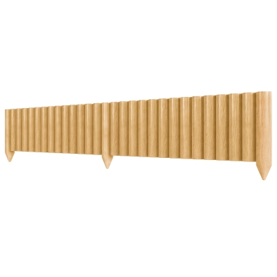 Outsunny Valla de Jardín de Madera Panel Decorativo Resistente y Fácil de Instalar para Patio Césped Camino 176x38 cm Natural