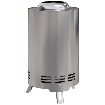 Outsunny Smokeless Fire Pit Stainless Steel 16x16cm Silver