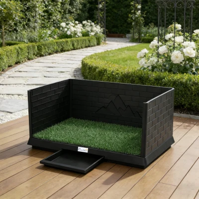 PawHut Toilette Chien Bac Extractible 75x51x36,5 cm