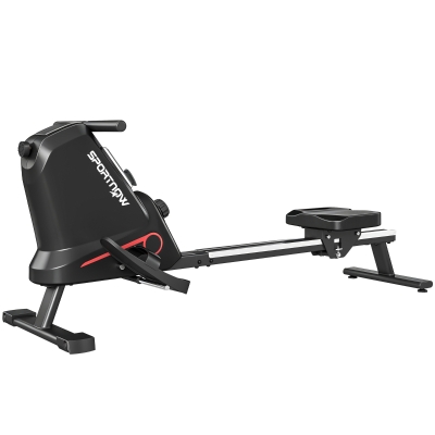 SPORTNOW Rudergerät für Zuhause Leises Magnetisches Rudergeräte mit 16 Widerstandsstufen Exklusiver APP LCD-Display Handyhalter
