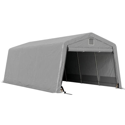 Outsunny Tente Garage 6,2x3,3m Acier Galvanisé PE Imperméable