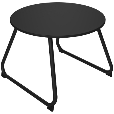 Outsunny Tavolino da Esterni Ø48x37 cm in Metallo Nero