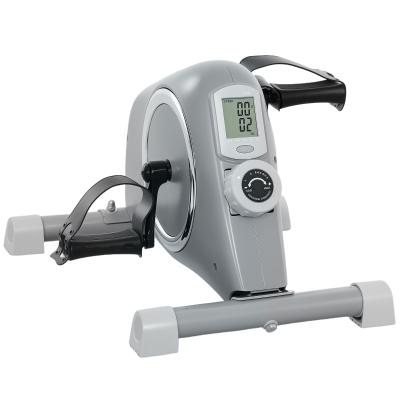 SPORTNOW Mini Exercise Bike Portable Grey 8-Level Resistance