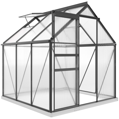 Outsunny Walk-In Greenhouse Polycarbonate 190x190cm