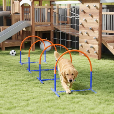 PawHut Four-Piece Portable Dog Agility Equipment - Blue