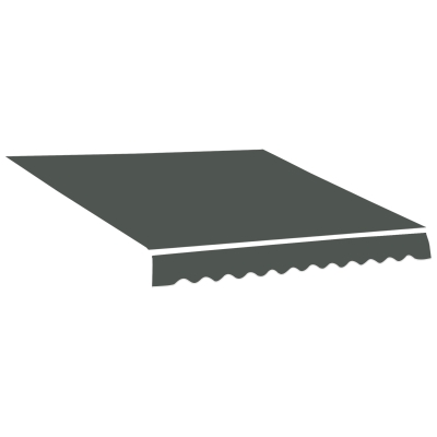 Outsunny Telo di Ricambio per Tenda a Bracci da 4x2.5 m Grigio