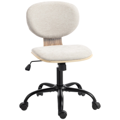 HOMCOM Ergonomic Swivel Office Desk Chair Rocking Light Grey