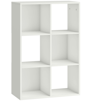 HOMCOM Bücherregal Standregal mit 3 Ebenen Schmal Regal mit Kippschutz Aufbewahrungsregal für Wohnzimmer Schlafzimmer Büro Weiß