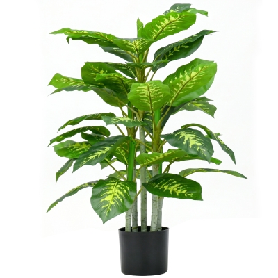 HOMCOM Artificial Evergreen Tree 95cm Indoor Outdoor Pot