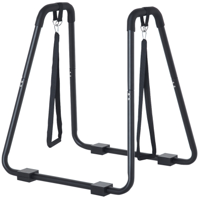 HOMCOM Dip station parallele 90cm x 81cm x 92.5cm Nero